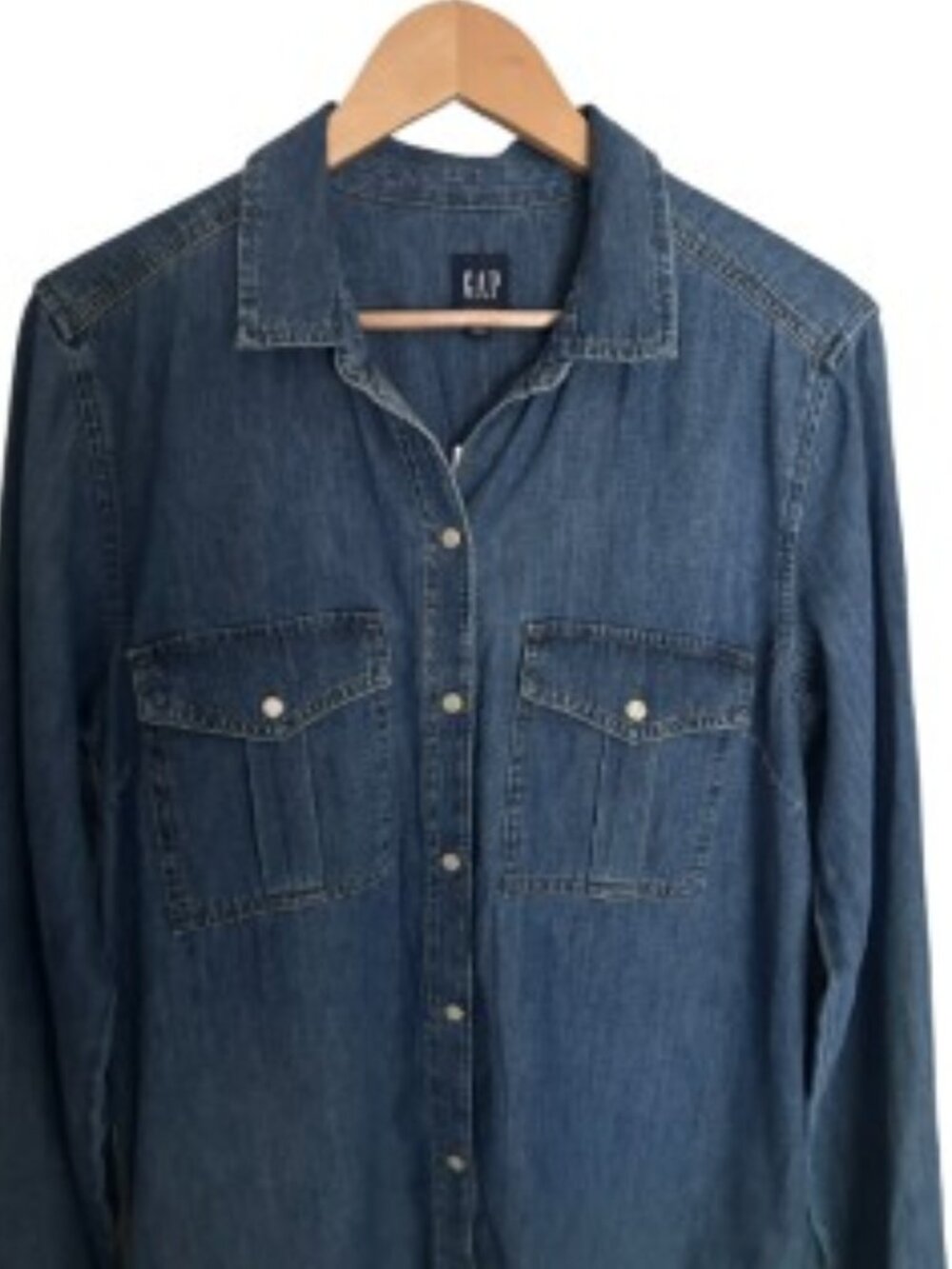 NWT Gap Denim Utility dress Large Tall - Picture 6 of 6